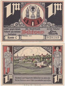 BYTÓW - BÜTOW 1 MARKA br., Konto C, Panorama Miasta