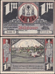 BYTÓW - BÜTOW 1 MARKA br., Konto G, Panorama Miasta