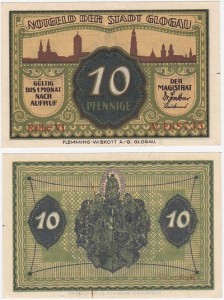 GŁOGÓW - GLOGAU, 10 FENIGÓW b.r. Reihe VI