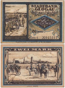 GŁOGÓW - GLOGAU, 2 MARKI, Konto E, Francuzi po Głogowem w 1814
