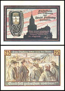 ŚWIEBODZICE - FREIBURG, 25 FENIGÓW IX.1921, Pożar 1774