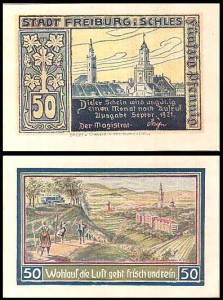 ŚWIEBODZICE - FREIBURG, 50 FENIGÓW IX.1921, Zamek Książ