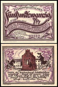 SZCZECIN - STETTIN, 25 FENIGÓW 1.IX.1921 Kaplica w Policach