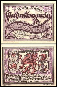 SZCZECIN - STETTIN, 25 FENIGÓW 1.IX.1921 Gryf