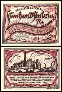 SZCZECIN - STETTIN, 75 FENIGÓW 1.IX.1921 Kraśnica, Huta