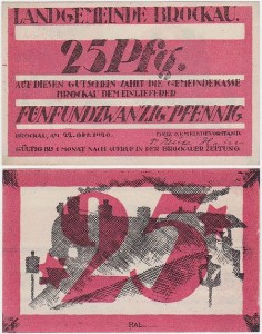WROCŁAW BROCHÓW - BROCKAU 25 FENIGÓW 22.X.1920