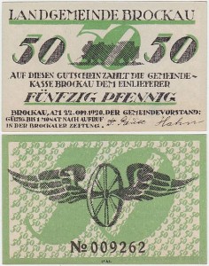 WROCŁAW BROCHÓW - BROCKAU 50 FENIGÓW 22.X.1920