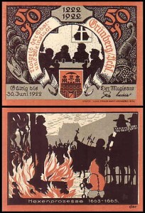 ZIELONA GÓRA - GRUNBERG, 50 FENIGÓW DO 30.VI.1922, Proces czarownic 1663 - 1665