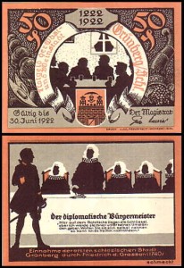 ZIELONA GÓRA - GRUNBERG, 50 FENIGÓW DO 30.VI.1922, Fryderyk w 1740
