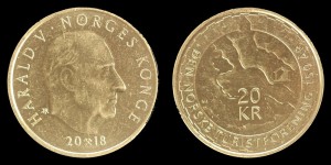 Norwegia, 20 Kroner 2018, 150 lat turystyki, KM 494
