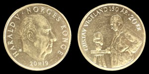 Norwegia, 20 Kroner 2019, Gustaw Vigeland, UC100
