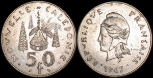 Nowa Kaledonia, 50 Francs 1967, KM 7