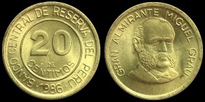 Peru, 20 Centimos 1986, KM 294