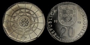 Portugalia, 20 Escudos 1998, KM 634.2