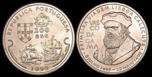 Portugalia, 200 Escudos 1998, Vasco da Gama, KM 709