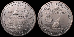 Portugalia, 200 Escudos 1998, Indie, KM 712