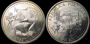 Portugalia, 200 Escudos 1999, Brazylia, KM 718