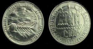 San Marino, 100 Lirów 1977, Szkielet ryby, KM 70