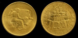 San Marino, 100 Lirów 1978, Prządka, KM 83