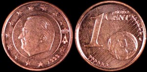 EURO-Belgia Król Albert II, 1 Cent 1999, KM 224, Stan I