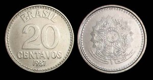 Brazylia, 20 Centavos 1987, KM 603