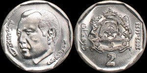 Maroko, 2 Dirhams 2002, KM 118, Stan I