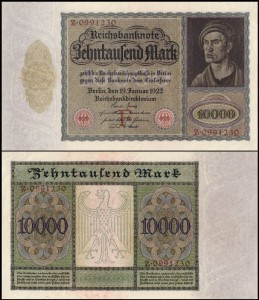 NIEMCY, 10000 MAREK 1922, Pick 70