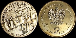 Polska, 2 Złote 2010, Polski sierpień 1980