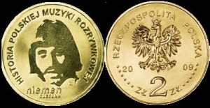 Polska, 2 Złote 2009, Czesław Niemen