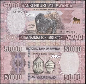 RWANDA, 5000 FRANCS 2014 Pick 41