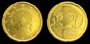 Euro-San Marino 20 cents 2017, KM 483