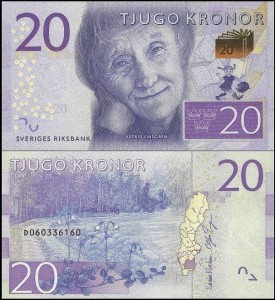SZWECJA 20 KRONOR (201)5, Astrid Lindgren, Pick 69b