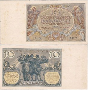 POLSKA, 10 ZŁOTYCH 20.7.1929, Seria DK, Parch. 89d