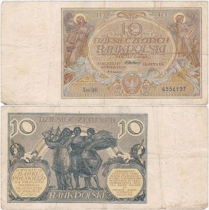 POLSKA, 10 ZŁOTYCH 20.7.1929, Seria DR, Parch. 89d