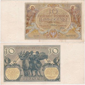 POLSKA, 10 ZŁOTYCH 20.7.1929, Seria FF, Parch. 89d