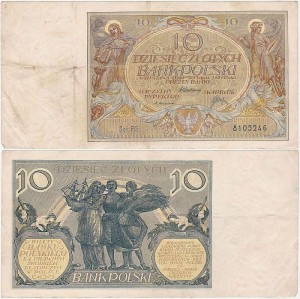 POLSKA, 10 ZŁOTYCH 20.7.1929, Seria FG, Parch. 89d