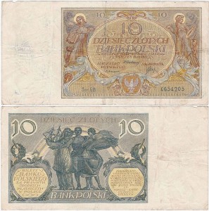 POLSKA, 10 ZŁOTYCH 20.7.1929, Seria GB, Parch. 89d