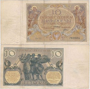 POLSKA, 10 ZŁOTYCH 20.7.1929, Seria GE, Parch. 89d