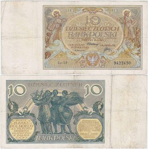 POLSKA, 10 ZŁOTYCH 20.7.1929, Seria GP, Parch. 89d