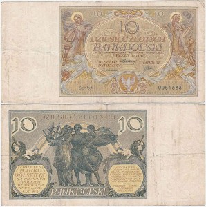 POLSKA, 10 ZŁOTYCH 20.7.1929, Seria GX, Parch. 89d