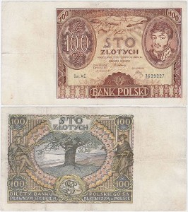 POLSKA, 100 ZŁOTYCH 2.6.1932, Seria AE, Parch. 98a