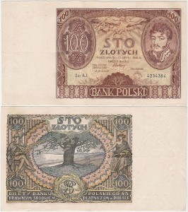 POLSKA, 100 ZŁOTYCH 2.6.1932, Seria AJ, Parch. 98a