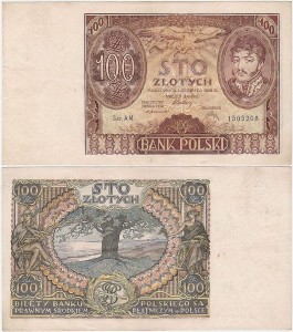 POLSKA, 100 ZŁOTYCH 2.6.1932, Seria AM, Parch. 98a