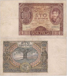 POLSKA, 100 ZŁOTYCH 2.6.1932, Seria AP, Parch. 98a