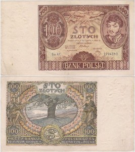 POLSKA, 100 ZŁOTYCH 2.6.1932, Seria AY, Parch. 98a