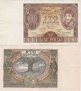 POLSKA, 100 ZŁOTYCH 9.11.1934, seria AL, Parch. 98c