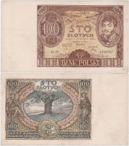 POLSKA, 100 ZŁOTYCH 9.11.1934, seria AV, Parch. 98c