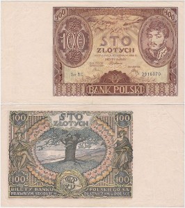 POLSKA, 100 ZŁOTYCH 9.11.1934, seria BC, Parch. 98c
