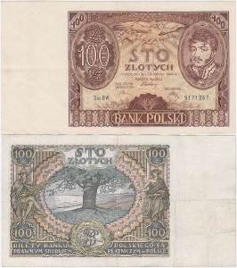POLSKA, 100 ZŁOTYCH 9.11.1934, seria BW, Parch. 98c