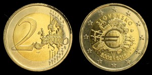 EURO-Słowacja, 2 Euro 2012, 10 lat waluty Euro w obiegu KM 120
